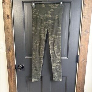 Spanx Assets High Waist Shaping Leggings Size M FL4715 Camo Green Gray Shapewear